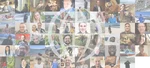 Stitched together photos of people working at Network Ninja.
