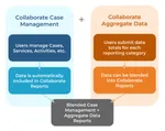 Animation of an example funder report in Collaborate.